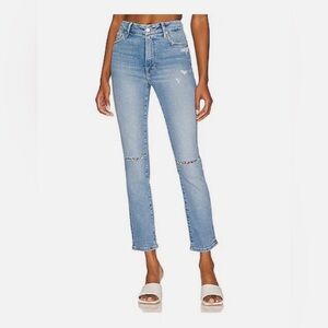 Good American Good Classic Straight Light Blue Jeans